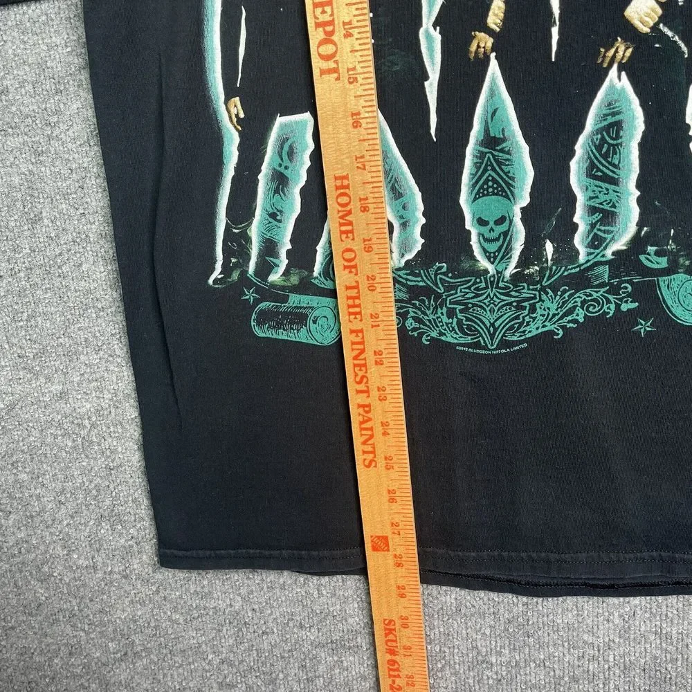 Def Leppard Concert Tour 2012 T-shirt Adult L Gildan Black‎ Double Sided - Picture 5 of 8